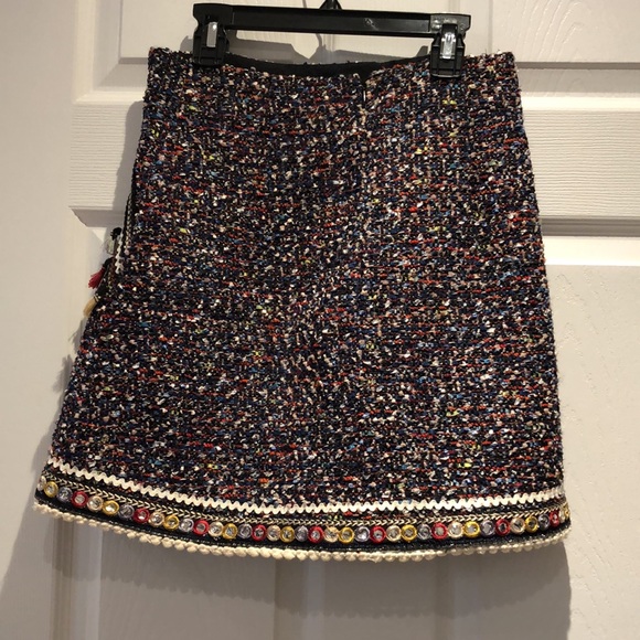 2. Zara | Jacquard Tassel A-Line Mini Skirt - Picture 3 of 6